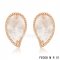 Fake Van Cleef & Arpels Sweet Alhambra Leaf Pink Earrings,White Mother-Of-Pearl